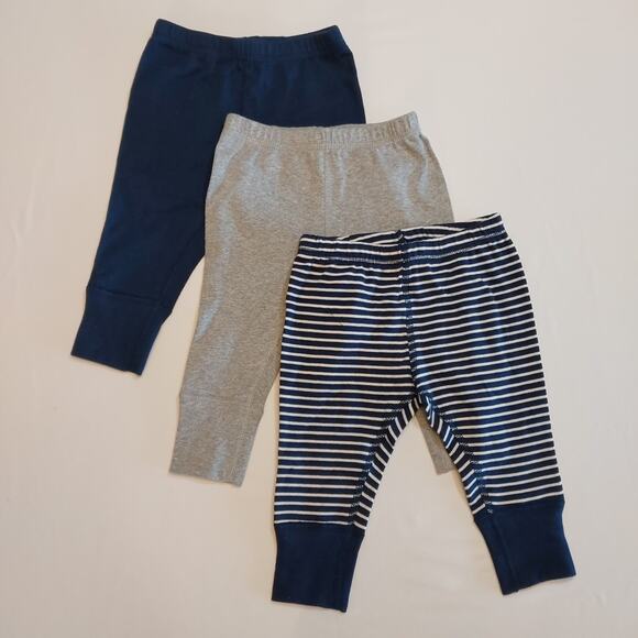 NWT Hanna Andersson Moon & Back Organic‎ Cotton JOGGERS 3-Pack 60 3-6mos - Picture 1 of 2